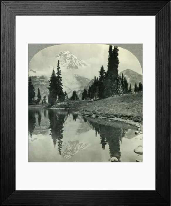 Framed Print : Mt. Rainier from Mirror Lake, Indian Henrys Hunting Ground, Mt. Rainier National Park Framed Print : Mt. Rainier from Mirror Lake, Indian Henrys Hunting Ground, Mt. Rainier National Park