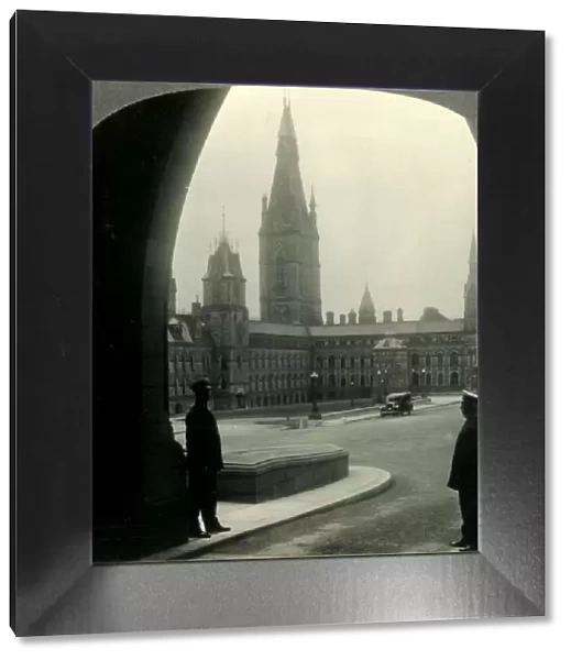 Parliament Buildings and West Block with McKenzie Tower. Ottawa, Canada. c1930s