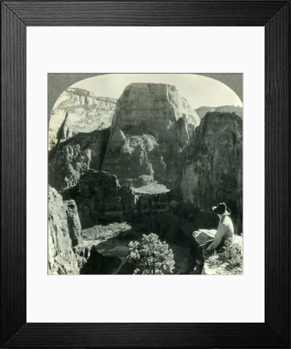 Framed Print : The Temple of Zion from the West Rim Trail, Zion National Park, Utah, c1930s. Creator: Unknown Framed Print : The Temple of Zion from the West Rim Trail, Zion National Park, Utah, c1930s. Creator: Unknown
