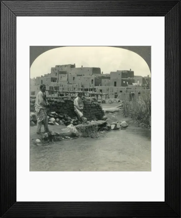 Framed Print : As in Ancient Days, Pueblo of the Taos Indians, Taos, New Mexico, c1930s. Creator: Unknown Framed Print : As in Ancient Days, Pueblo of the Taos Indians, Taos, New Mexico, c1930s. Creator: Unknown