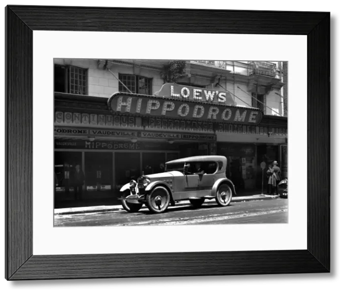 Framed Print : 1920 Jackson outside Loews Hippodrome theatre. Creator: Unknown Framed Print : 1920 Jackson outside Loews Hippodrome theatre. Creator: Unknown