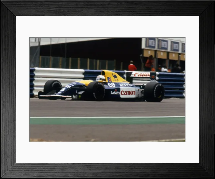 Framed Print : Williams Renault FW14B Ricardo Patrese, 1992 British Grand Prix, Silverstone. Creator: Unknown Framed Print : Williams Renault FW14B Ricardo Patrese, 1992 British Grand Prix, Silverstone. Creator: Unknown