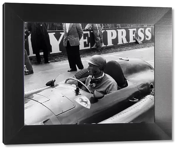 Peter Collins in Lancia - Ferrari, 1956 British Grand Prix. Creator: Unknown