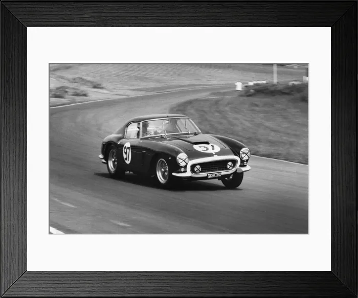 Framed Print : Ferrari 250 SWB driven by Michael Parkes, 1961 Brands Hatch International Meeting Framed Print : Ferrari 250 SWB driven by Michael Parkes, 1961 Brands Hatch International Meeting