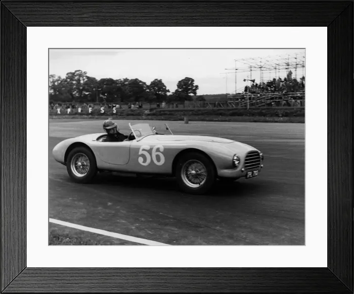 Framed Print : 1953 A. C. Ace prototype, V. Davison at Silverstone 1954. Creator: Unknown Framed Print : 1953 A. C. Ace prototype, V. Davison at Silverstone 1954. Creator: Unknown