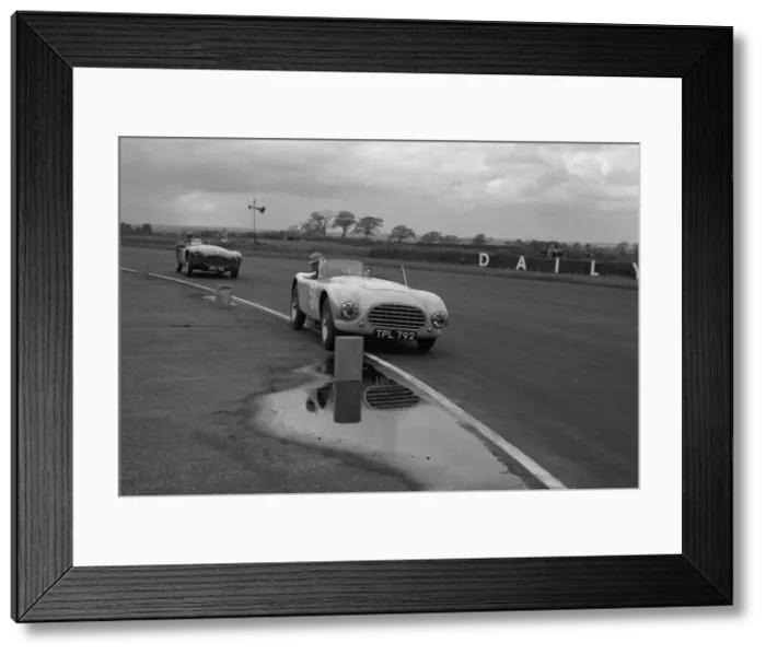 Framed Print : 1953 A. C. Ace prototype, V. Davison at Silverstone 1954. Creator: Unknown Framed Print : 1953 A. C. Ace prototype, V. Davison at Silverstone 1954. Creator: Unknown