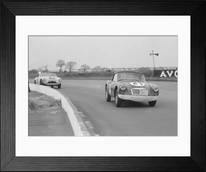 Framed Print : MGA Twin Cam, Ecurie Chiltern at Silverstone 1959. D. G. Dixon. Creator: Unknown Framed Print : MGA Twin Cam, Ecurie Chiltern at Silverstone 1959. D. G. Dixon. Creator: Unknown