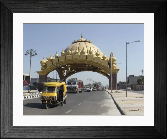 Framed Print : Golden entrance gate to Amritsar Punjab, India 2017. Creator: Unknown Framed Print : Golden entrance gate to Amritsar Punjab, India 2017. Creator: Unknown