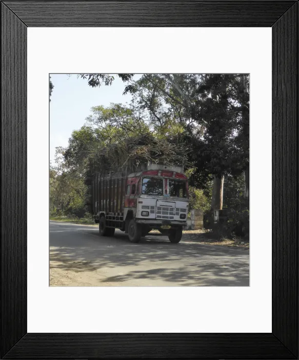 Framed Print : Tata truck with heavy load, India. Creator: Unknown Framed Print : Tata truck with heavy load, India. Creator: Unknown