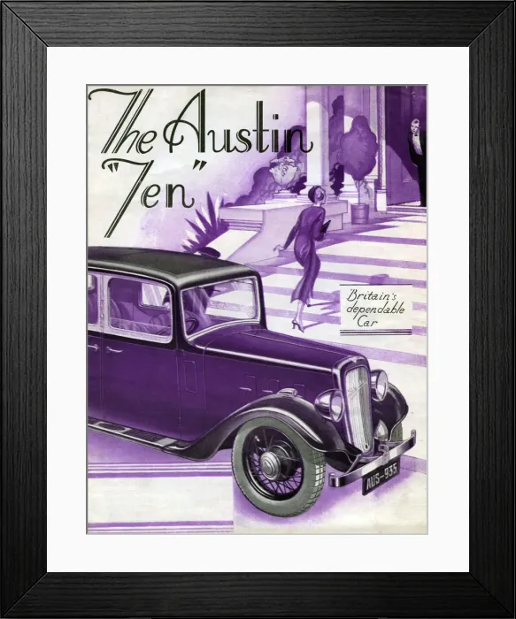 Framed Print : 1934 Austin Ten sales brochure. Creator: Unknown Framed Print : 1934 Austin Ten sales brochure. Creator: Unknown