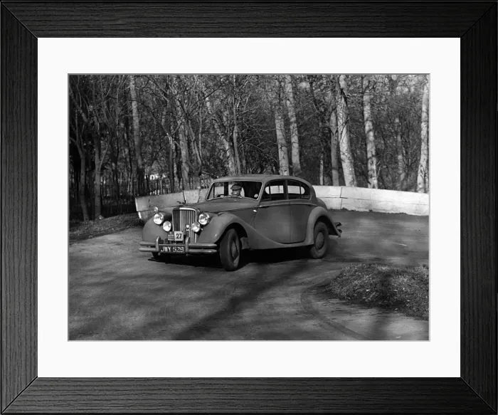 Framed Print : Jaguar Mk V, RAC rally 1954. Reg JWY 529. Creator: Unknown Framed Print : Jaguar Mk V, RAC rally 1954. Reg JWY 529. Creator: Unknown