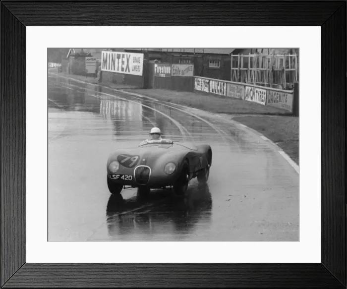 Framed Print : Jaguar C type at Aintree 1955. Reg LSF 420. Creator: Unknown Framed Print : Jaguar C type at Aintree 1955. Reg LSF 420. Creator: Unknown