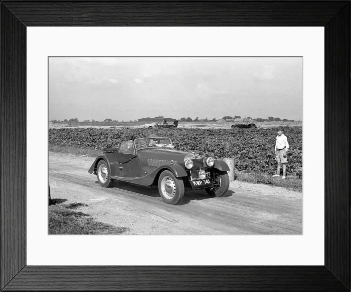 Framed Print : Morgan driven by Hastings on 1952 Felixtowe Rally. Creator: Unknown Framed Print : Morgan driven by Hastings on 1952 Felixtowe Rally. Creator: Unknown