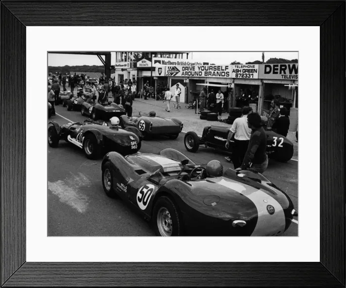Framed Print : Lister Jaguar, Brands Hatch 1980. Creator: Unknown Framed Print : Lister Jaguar, Brands Hatch 1980. Creator: Unknown