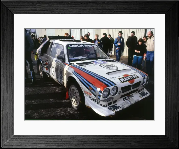 Framed Print : Lancia Delta S4, Markku Alen at Parc Ferme 1986 R. A. C. Rally. Creator: Unknown Framed Print : Lancia Delta S4, Markku Alen at Parc Ferme 1986 R. A. C. Rally. Creator: Unknown