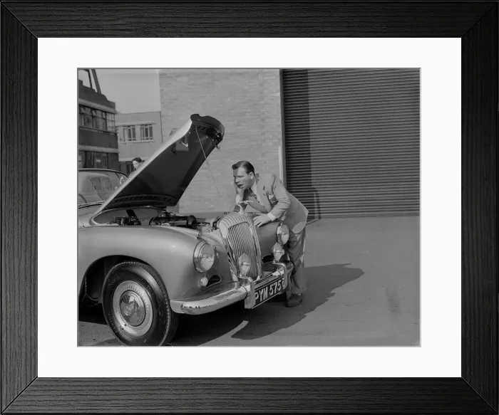 Framed Print : 1955 Daimler Conquest Roadster by Hooper used in Norman Wisdom film Up in the World Framed Print : 1955 Daimler Conquest Roadster by Hooper used in Norman Wisdom film Up in the World