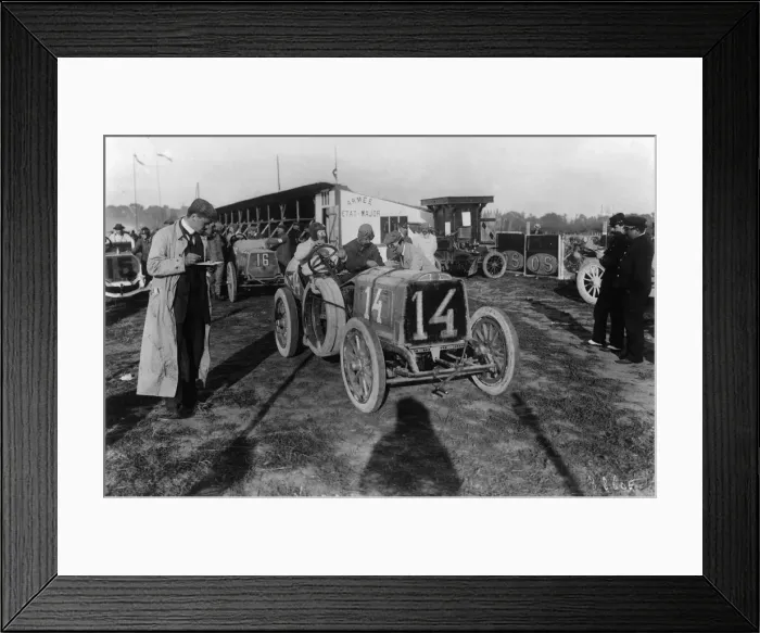 Framed Print : 1908 Grand Prix de L ACF, Mors driven by Jenatzy. Creator: Unknown Framed Print : 1908 Grand Prix de L ACF, Mors driven by Jenatzy. Creator: Unknown