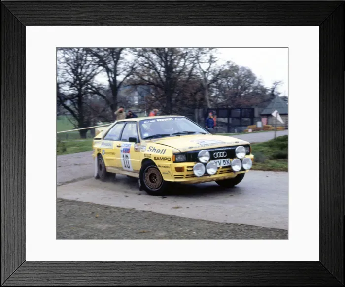 Framed Print : Audi Quattro A2, Lasse Lampi, 1983 RAC Rally. Creator: Unknown Framed Print : Audi Quattro A2, Lasse Lampi, 1983 RAC Rally. Creator: Unknown