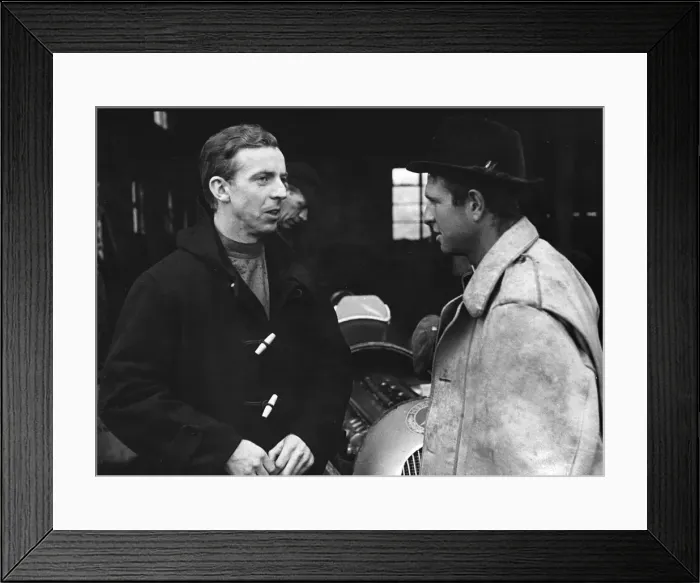Framed Print : Tony Brooks with Peter Collins. Creator: Unknown Framed Print : Tony Brooks with Peter Collins. Creator: Unknown