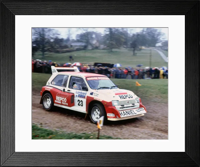 Framed Print : MG Metro 6R4, T. Teesdale, 1986 RAC Rally. Creator: Unknown Framed Print : MG Metro 6R4, T. Teesdale, 1986 RAC Rally. Creator: Unknown