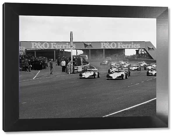 Start of F3 race at Thruxton, Senna front row on left, 4th April 1983. Creator: Unknown