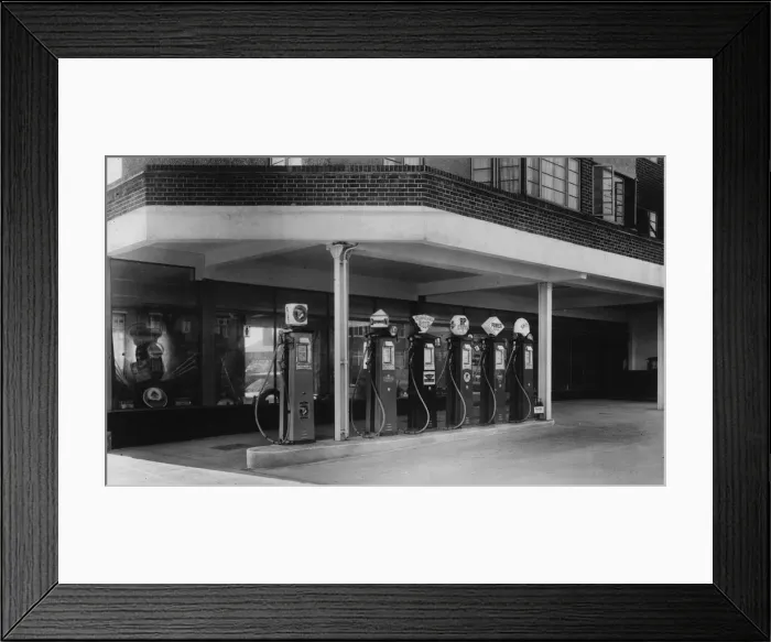 Framed Print : K model petrol pumps circa 1938. Creator: Unknown