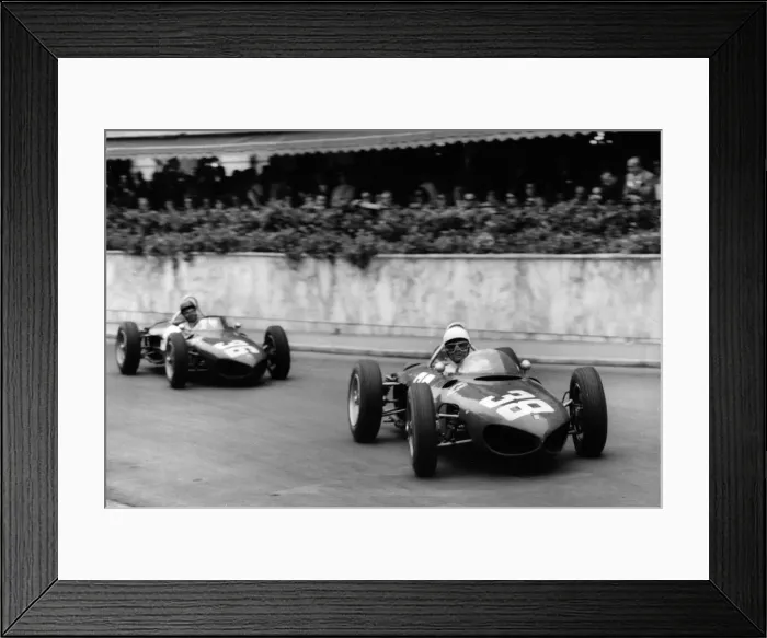 Framed Print : Ferrrai 156 Shark Nose, Phil Hill and Ritchie Ginther, 1961 Monaco Grand Prix. Creator: Unknown Framed Print : Ferrrai 156 Shark Nose, Phil Hill and Ritchie Ginther, 1961 Monaco Grand Prix. Creator: Unknown