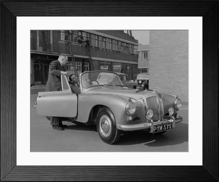 Framed Print : 1955 Daimler Conquest Roadster by Hooper used in Norman Wisdom film Up in the World Framed Print : 1955 Daimler Conquest Roadster by Hooper used in Norman Wisdom film Up in the World