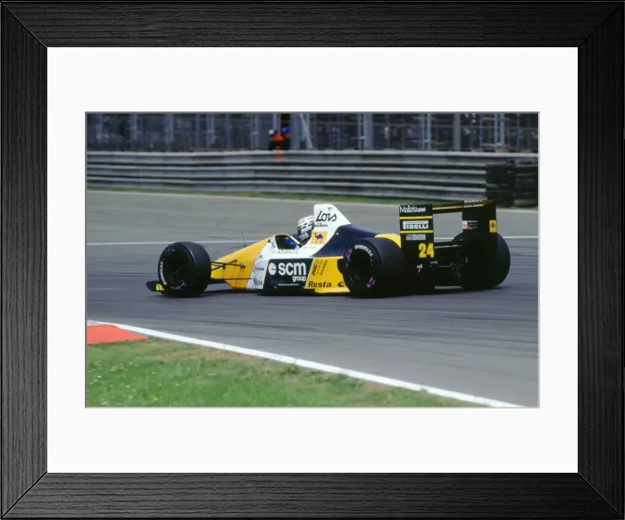 Framed Print : Minardi Ford DFR M189, Luis-Perez Sala, 1989 British Grand Prix. Creator: Unknown Framed Print : Minardi Ford DFR M189, Luis-Perez Sala, 1989 British Grand Prix. Creator: Unknown