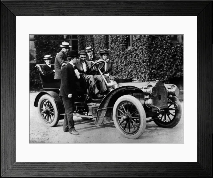 Framed Print : 1905 Peerless type 10 with Barney Oldfield. Creator: Unknown Framed Print : 1905 Peerless type 10 with Barney Oldfield. Creator: Unknown