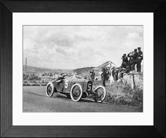 Framed Print : 1914 Peugeot driven by Boillot at 1914 French Grand Prix. Creator: Unknown Framed Print : 1914 Peugeot driven by Boillot at 1914 French Grand Prix. Creator: Unknown