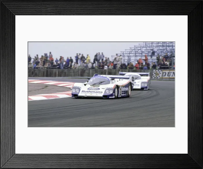 Framed Print : 1984 Porsche 962C, Derek Bell / Hans Stuck, Silverstone 1984. Creator: Unknown Framed Print : 1984 Porsche 962C, Derek Bell / Hans Stuck, Silverstone 1984. Creator: Unknown
