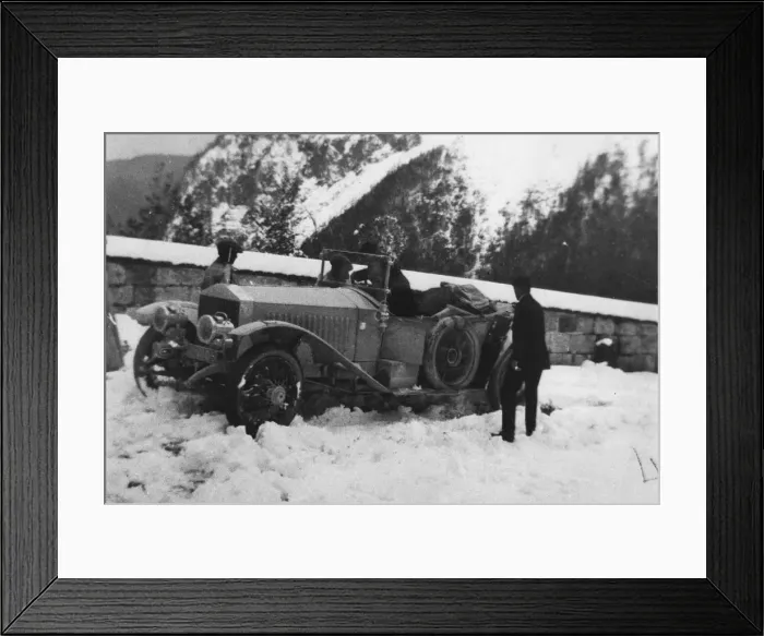 Framed Print : 1913 Rolls - Royce Alpine Eagle on Alpine trials in Austra. Creator: Unknown Framed Print : 1913 Rolls - Royce Alpine Eagle on Alpine trials in Austra. Creator: Unknown
