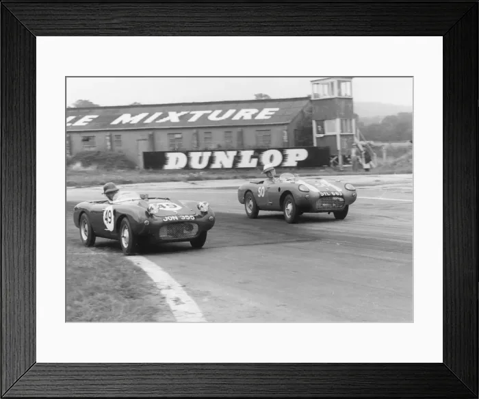 Framed Print : Berkeleys racing at B. A. R. C. event, Goodwood 1957. Creator: Unknown Framed Print : Berkeleys racing at B. A. R. C. event, Goodwood 1957. Creator: Unknown