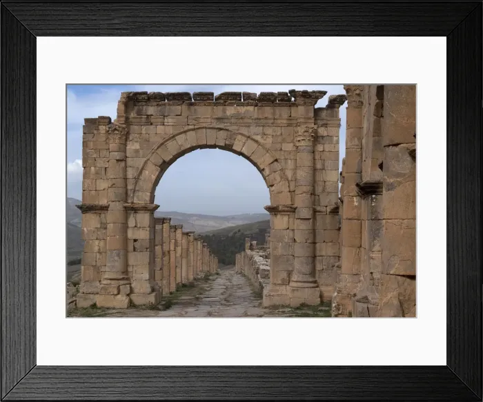 Framed Print : Algeria, Djemila, Cardo view Framed Print : Algeria, Djemila, Cardo view