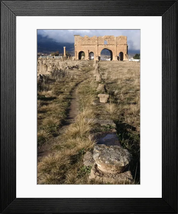 Framed Print : Algeria, Lambaesis, Crossing Hall, barracks Framed Print : Algeria, Lambaesis, Crossing Hall, barracks