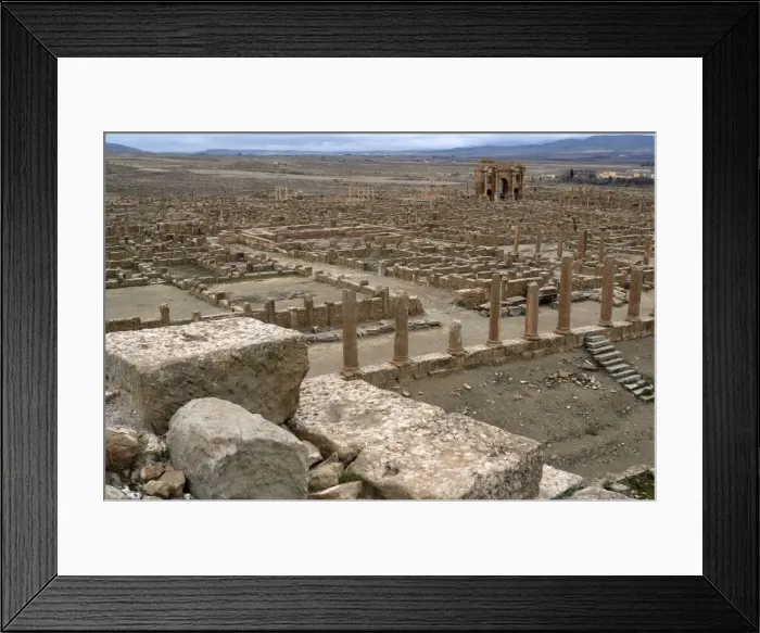 Framed Print : Algeria, Timgad, View fr Theatre Framed Print : Algeria, Timgad, View fr Theatre