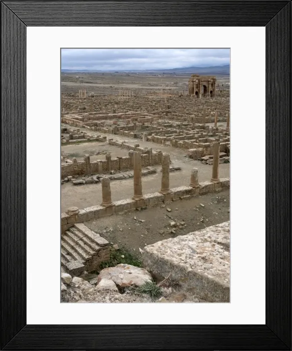 Framed Print : Algeria, Timgad, View fr Theatre Framed Print : Algeria, Timgad, View fr Theatre