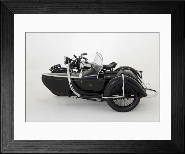 Framed Print : 1936 Brough Superior 11-50 Special Combination. Creator: Unknown Framed Print : 1936 Brough Superior 11-50 Special Combination. Creator: Unknown