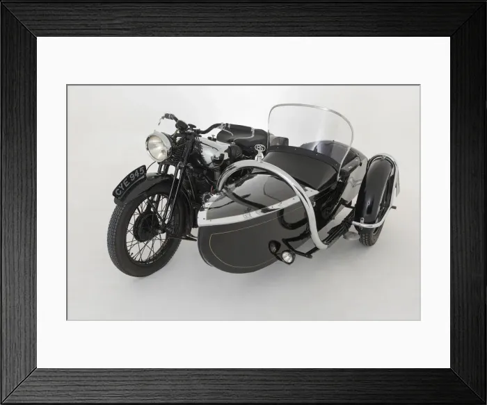 Framed Print : 1937 Brough Superior 11-50 Special Combination. Creator: Unknown Framed Print : 1937 Brough Superior 11-50 Special Combination. Creator: Unknown