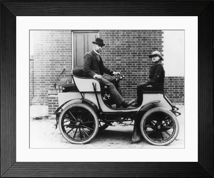 Framed Print : 1901 Serpollet steam car. Creator: Unknown Framed Print : 1901 Serpollet steam car. Creator: Unknown