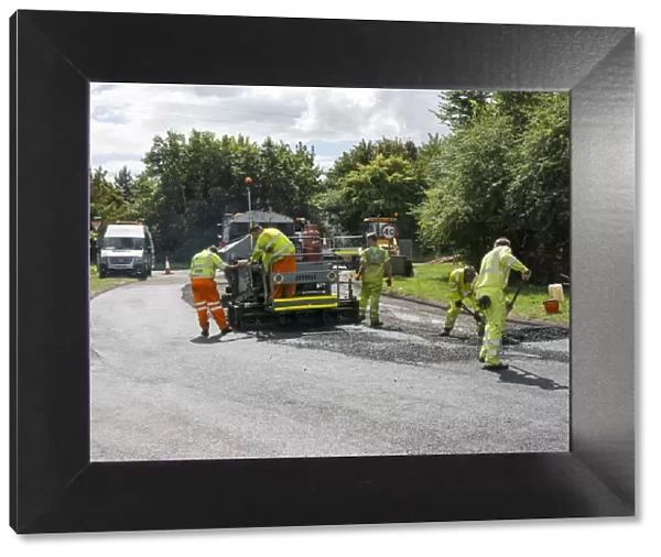 Road resurfacing in Hampshire, UK 2014. Creator: Unknown