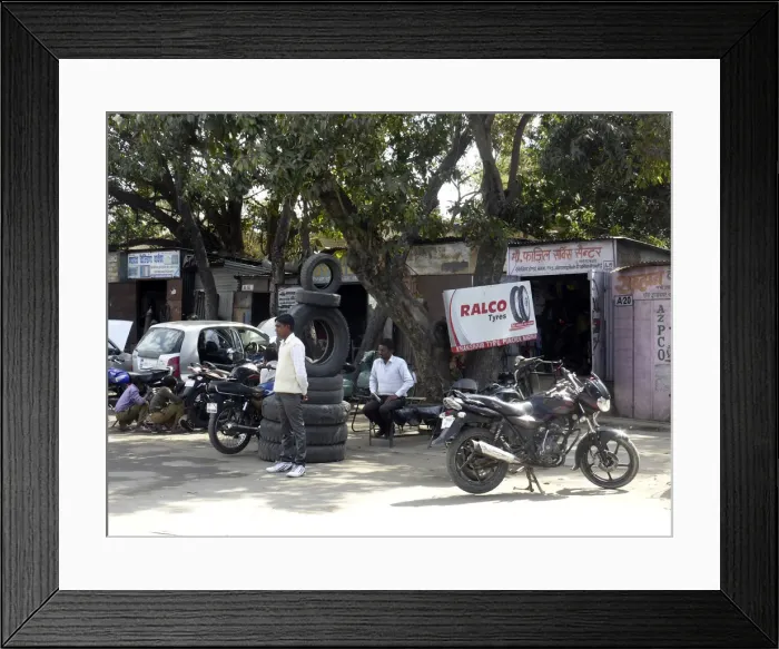 Framed Print : Motorcycle repair shop, Uttarakhand, India 2017. Creator: Unknown Framed Print : Motorcycle repair shop, Uttarakhand, India 2017. Creator: Unknown