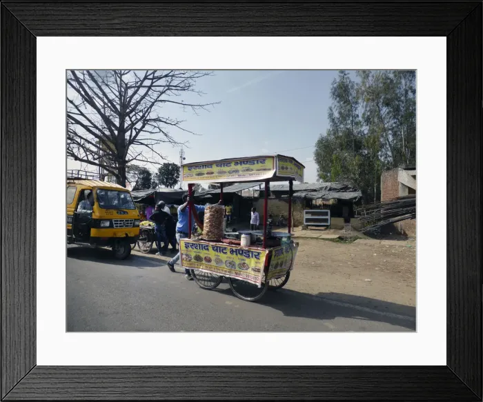 Framed Print : Mobile street food stall, Uttarakhand, India. Creator: Unknown Framed Print : Mobile street food stall, Uttarakhand, India. Creator: Unknown