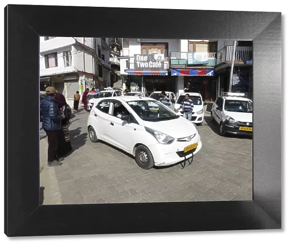 Hyundai, Indian taxi rank at Dharamshala Himachal Pradesh. Creator: Unknown