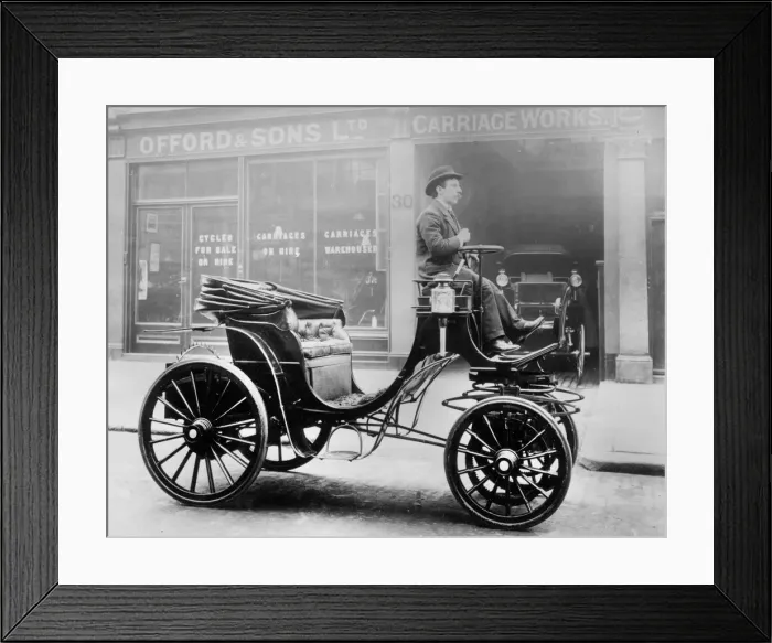 Framed Print : 1897 Krieger 9hp Offord body electric. Creator: Unknown Framed Print : 1897 Krieger 9hp Offord body electric. Creator: Unknown