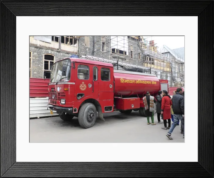 Framed Print : Fire Engine Shimla Himachal Pradesh, India. Creator: Unknown Framed Print : Fire Engine Shimla Himachal Pradesh, India. Creator: Unknown