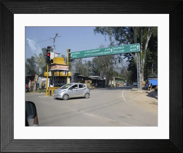 Framed Print : Traffic at Road junction in India. Creator: Unknown Framed Print : Traffic at Road junction in India. Creator: Unknown