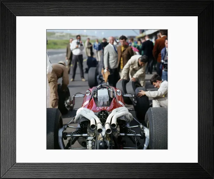Framed Print : 1966 Ferrari 312 Formula 1 engine. Creator: Unknown Framed Print : 1966 Ferrari 312 Formula 1 engine. Creator: Unknown
