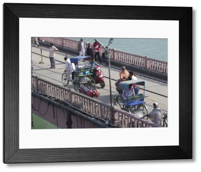 Framed Print : Bicycle Rickshaws, Haridwar India. Creator: Unknown Framed Print : Bicycle Rickshaws, Haridwar India. Creator: Unknown